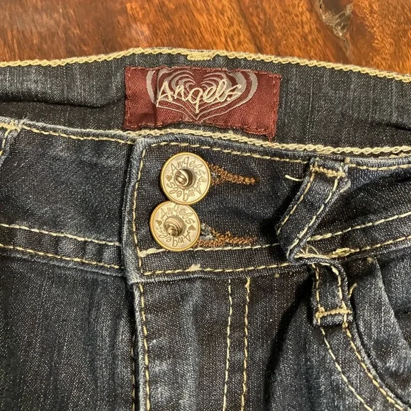 VTG Angels Dark Wash Denim Jeans Size 4 - Picture 3 of 8